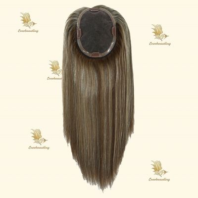 白人女性用ヘアトップ 100% 人間のヨーロッパ製 ヘア 16インチ 双重モノシルク 蕾 5.5&quot;X6.5&quot; 6 /T12 /T613