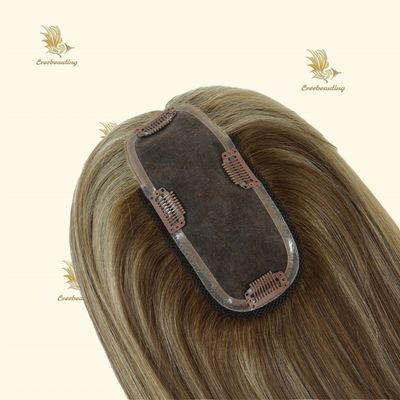 5*6.5 インチ ダブルノット モノ PU ヘア トップ 女性用 透明 モノフィラメント シルクベース