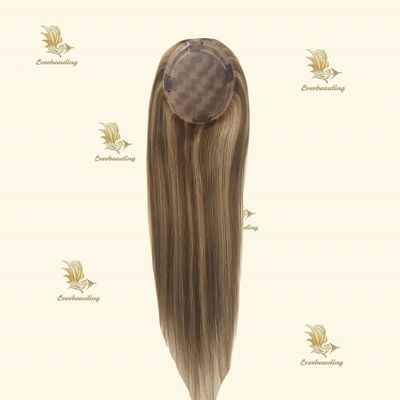 人髪の処女皮質 整列 シルク モノベース 女性用モンゴル製 ヘアトップ