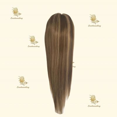 人髪の処女皮質 整列 シルク モノベース 女性用モンゴル製 ヘアトップ